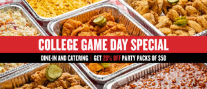 Collect Game day Special Menu